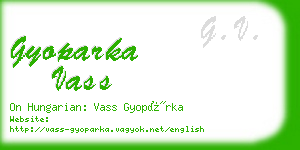 gyoparka vass business card